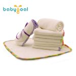 babygoal Reusable Bamboo Baby Wipes, 12 Pack Washable Small Size Saliva Towel Face Washcloths, Cloth Wipes 8‘’x8‘’ 12BW02 - Image 2